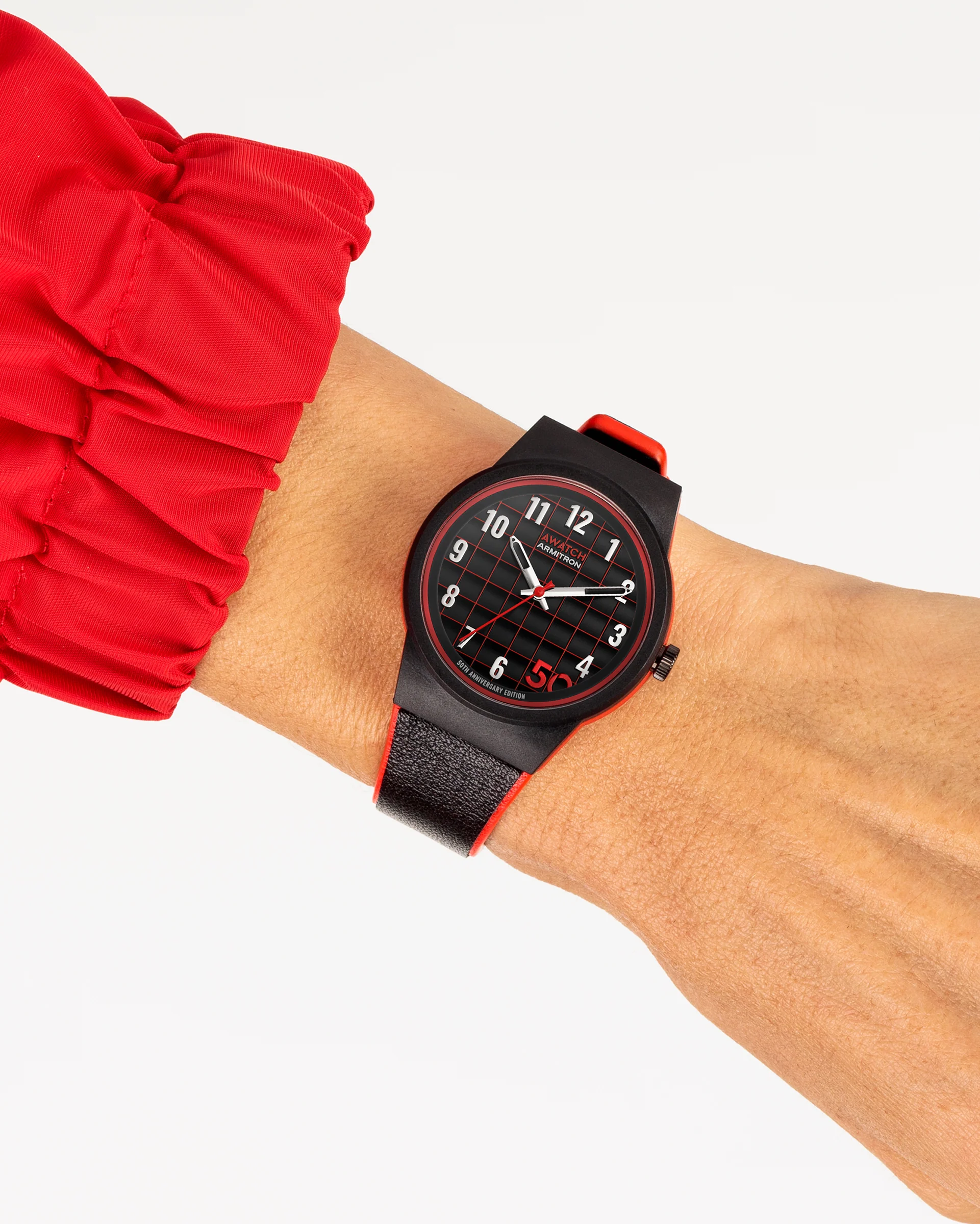 A-Watch™ | 35.5mm, Black with Red - Image 4