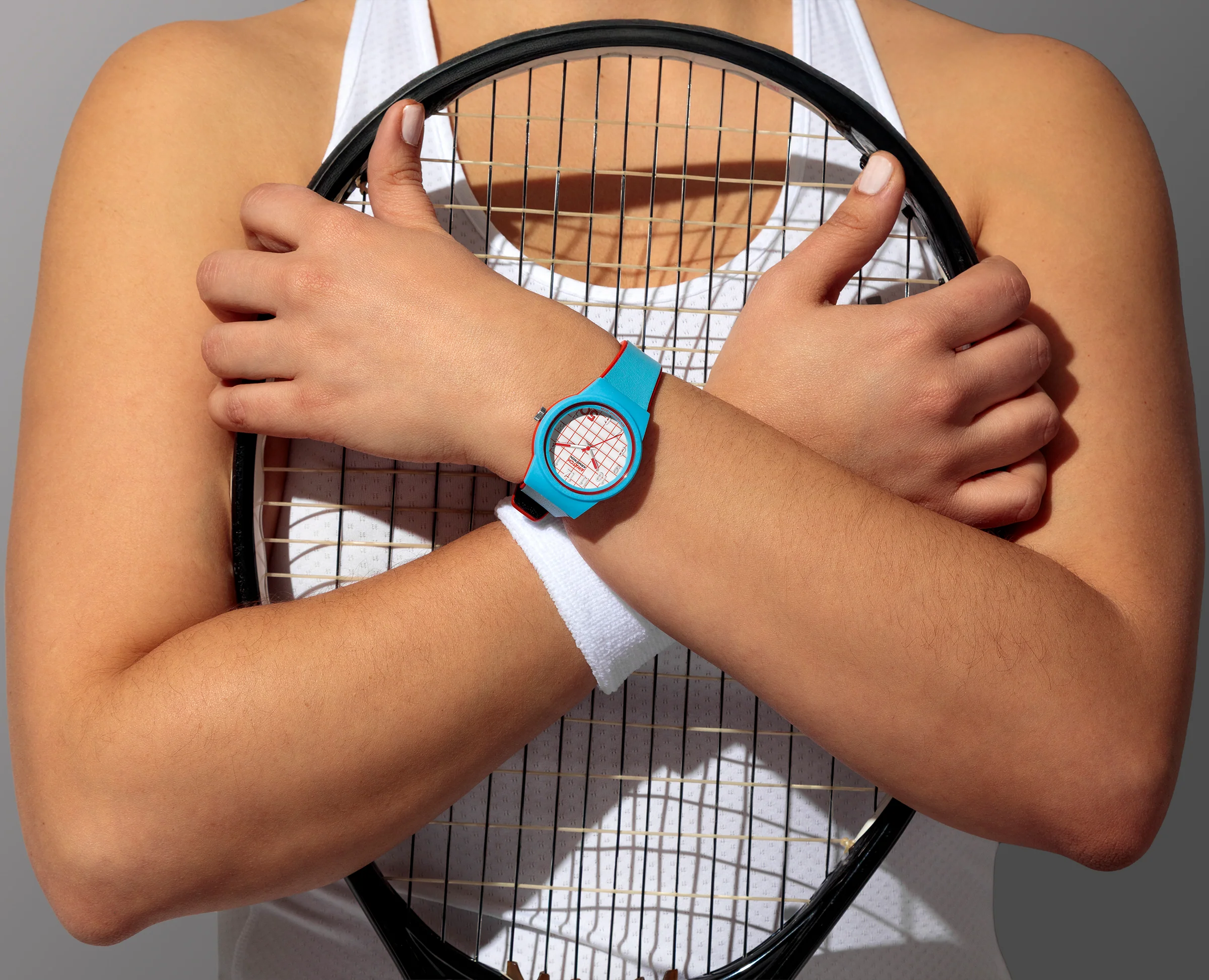 A-Watch™ | 35.5mm, Light Blue with Red - Image 4