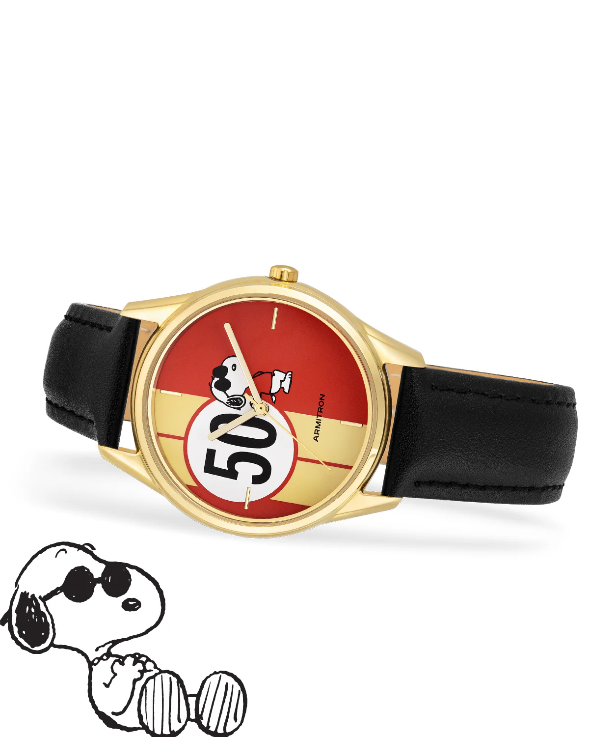 Armitron x Peanuts: Golden Cool | 36mm, Peanuts Black/Gold/Red - Image 7