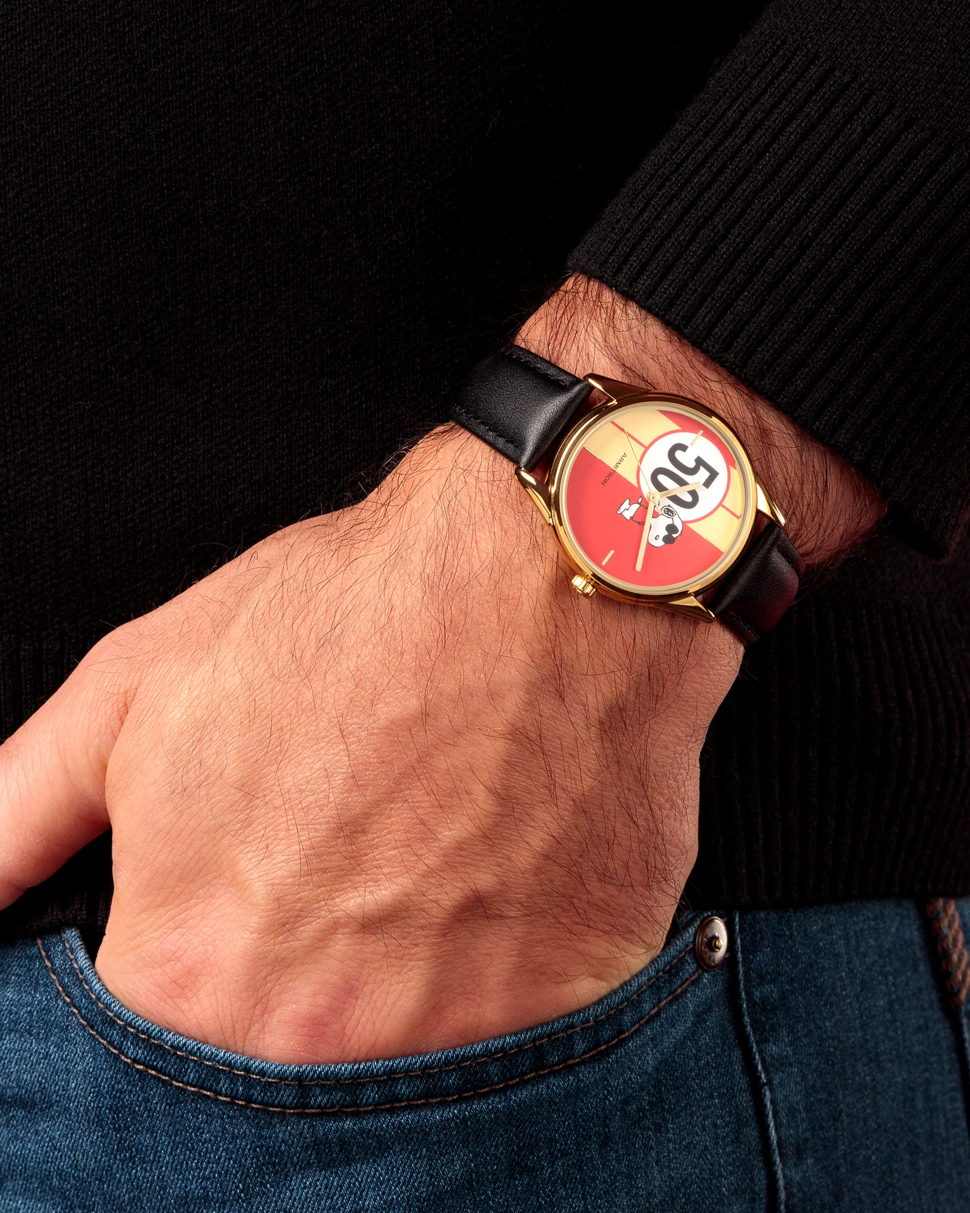 Armitron x Peanuts: Golden Cool | 36mm, Peanuts Black/Gold/Red - Image 8