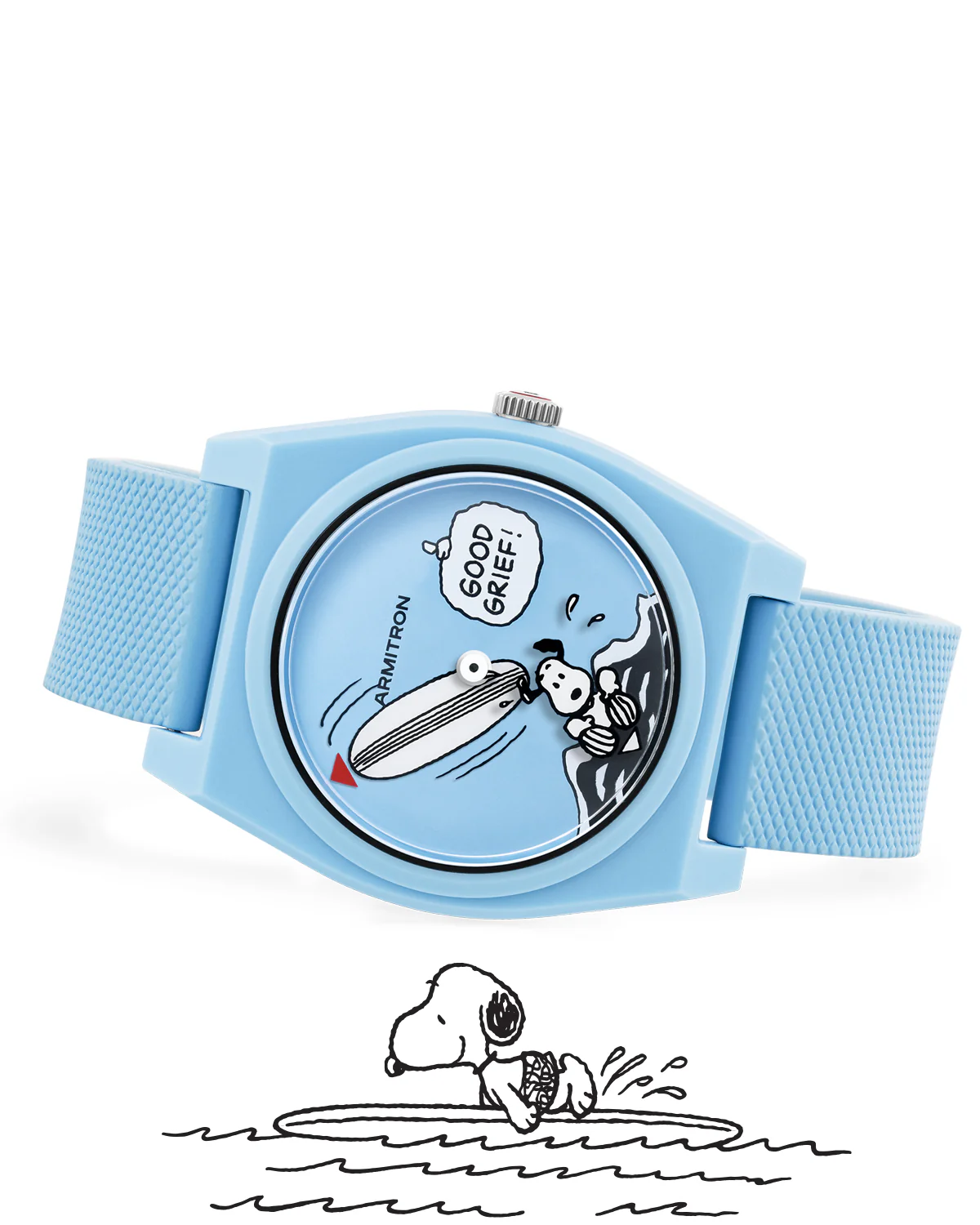 Armitron x Peanuts: Good Grief! | 36mm, Peanuts Blue Ocean Plastic - Image 7