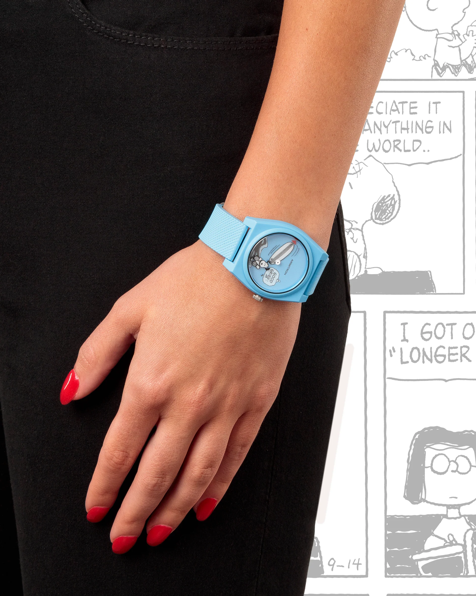 Armitron x Peanuts: Good Grief! | 36mm, Peanuts Blue Ocean Plastic - Image 8