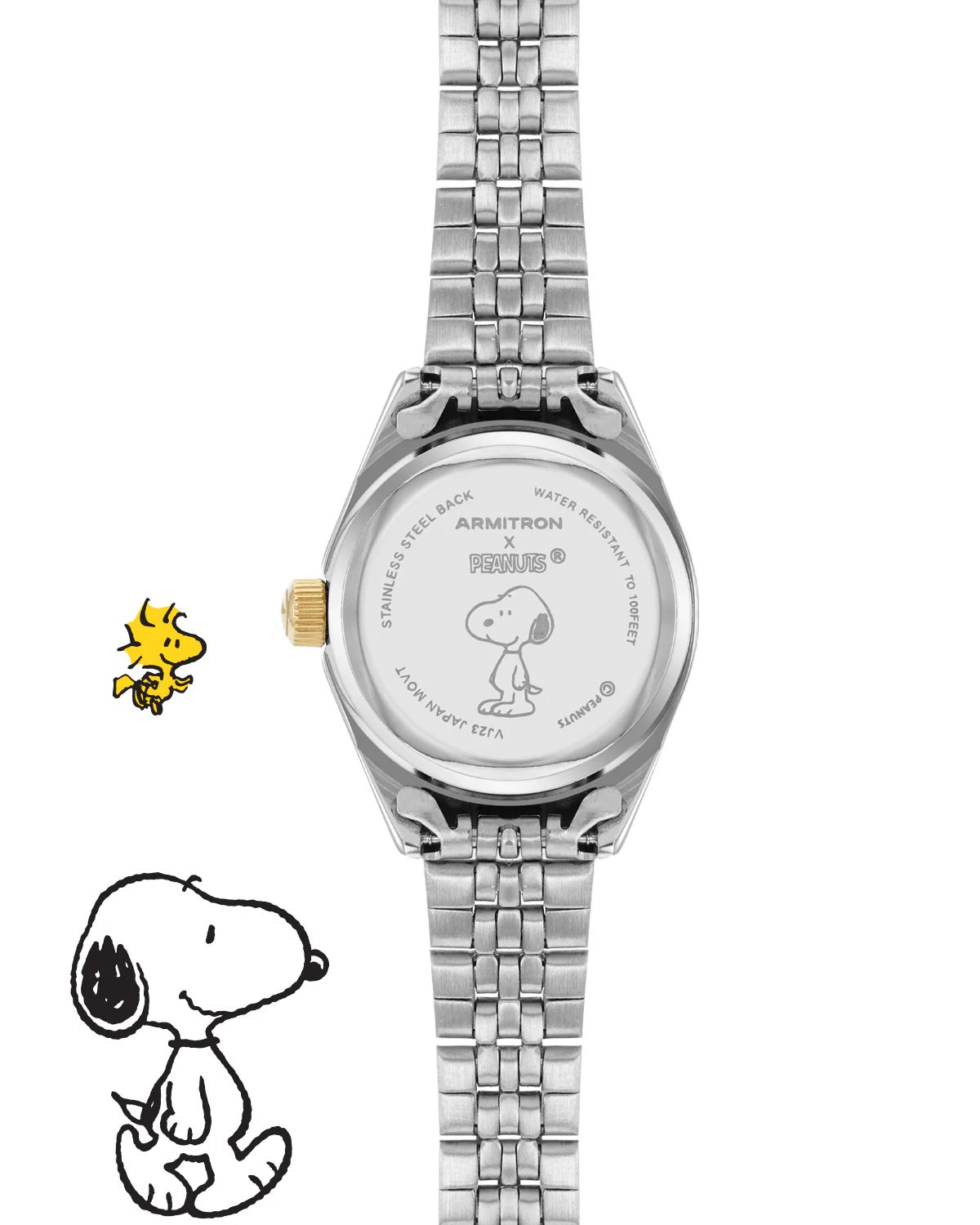 Armitron x Peanuts: The Hug | 24.5mm, Peanuts Two-Tone Gold/Silver - Image 5
