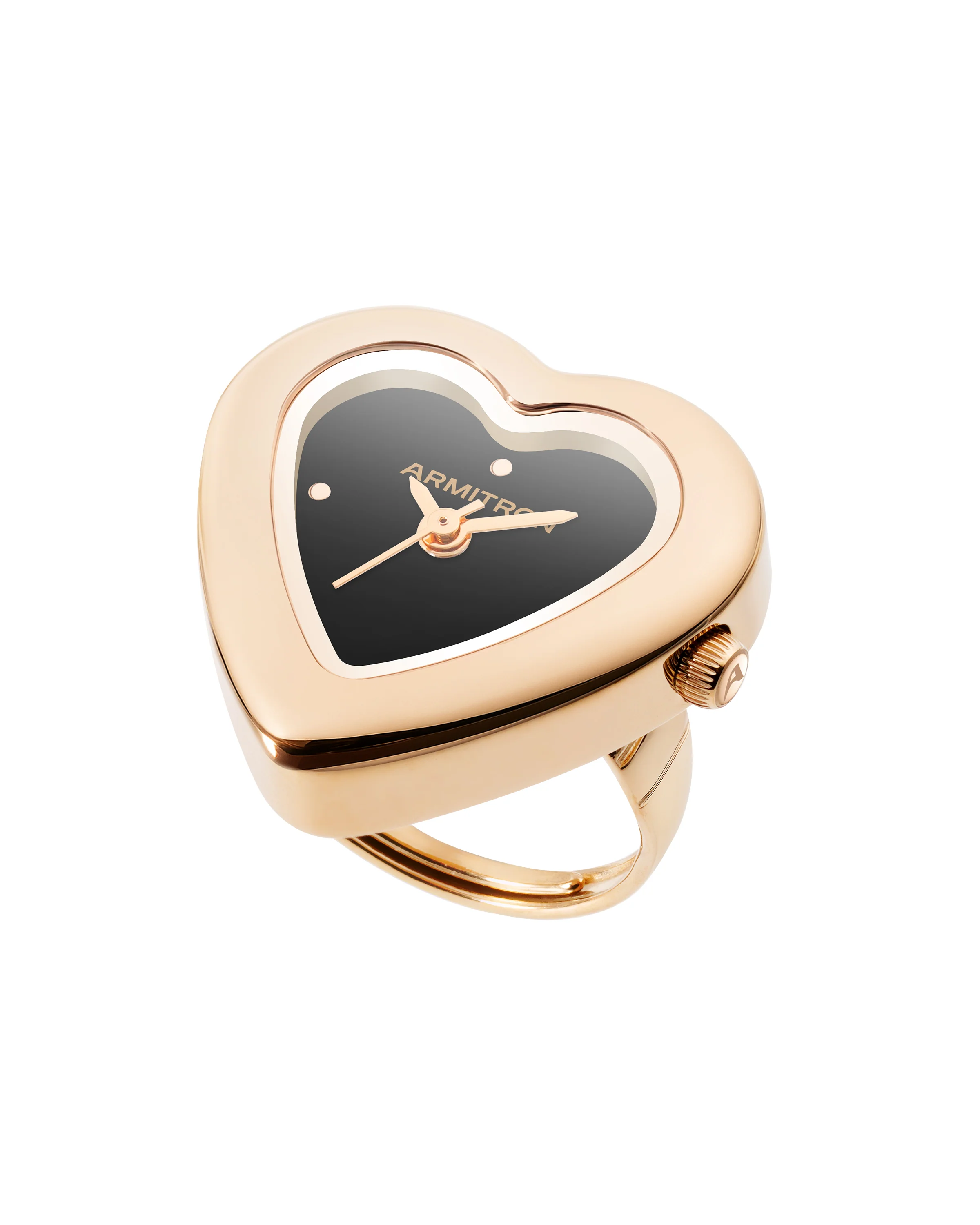 Heart Ring™ | 22mm, Rose Gold, Black Glossy - Image 4